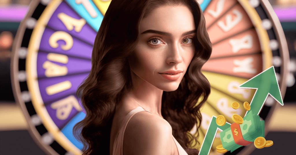live casino host with money wheel